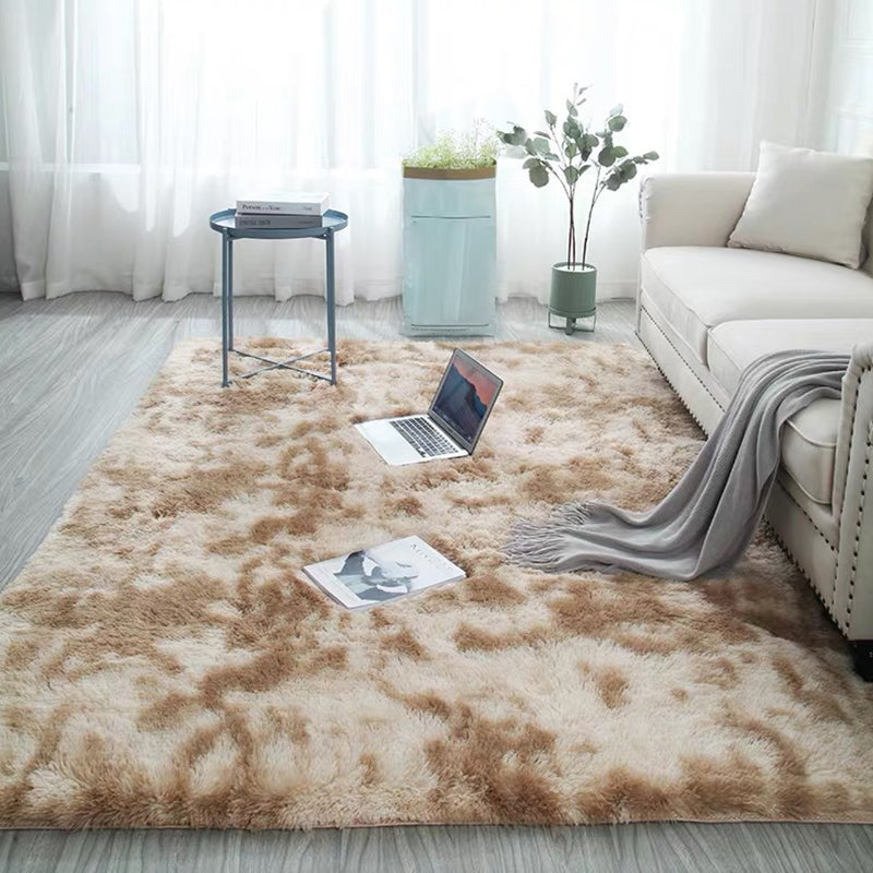 Comfort Multi Color Nordic Rug Polypropylene Tie-Dyeing Rug Pet-Friendly Washable Anti-Slip Backing Rug for Decoration Khaki Clearhalo 'Area Rug' 'Casual' 'Rugs' Rug' 2253939