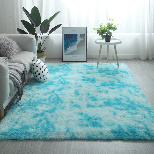 Modern Home Rug Multicolor Plain Rug Polyester Pet-Friendly Non-Slip Washable Rug Sky Blue Clearhalo 'Area Rug' 'Casual' 'Rugs' Rug' 2253954
