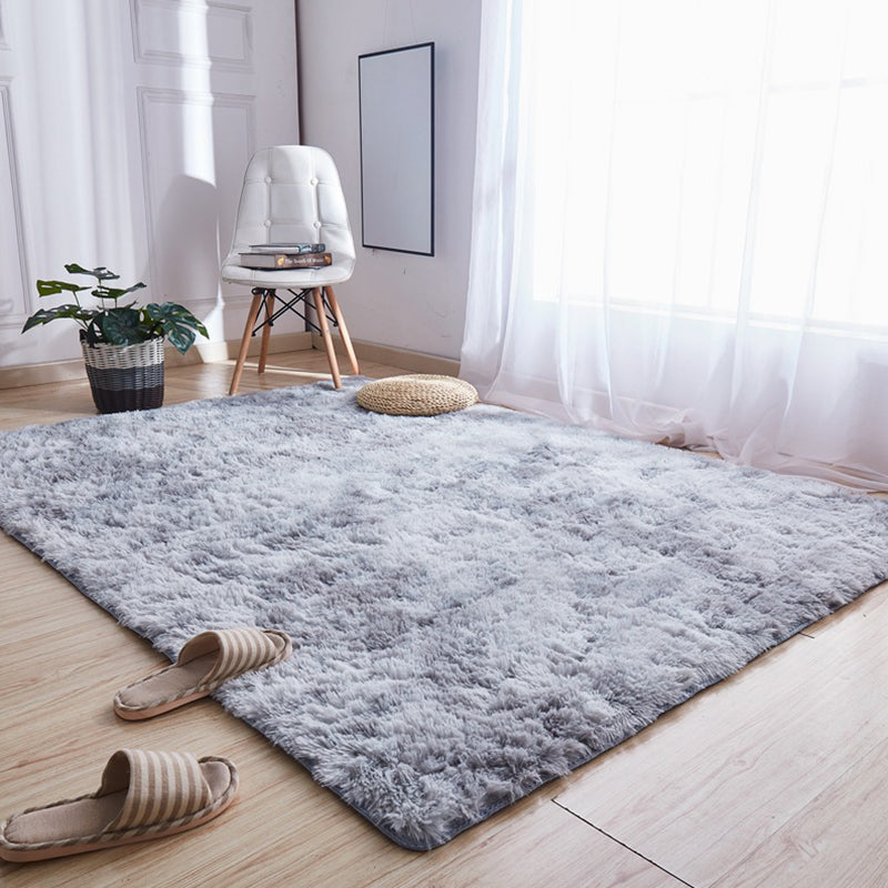 Relaxing Plain Rug Multi-Colored Scandinavian Carpet Fluffy Stain Resistant Machine Wash Anti-Slip Rug for Home Light Gray Clearhalo 'Area Rug' 'Casual' 'Rugs' Rug' 2253965