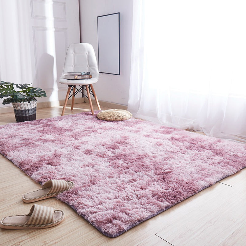 Relaxing Plain Rug Multi-Colored Scandinavian Carpet Fluffy Stain Resistant Machine Wash Anti-Slip Rug for Home Pink Clearhalo 'Area Rug' 'Casual' 'Rugs' Rug' 2253971