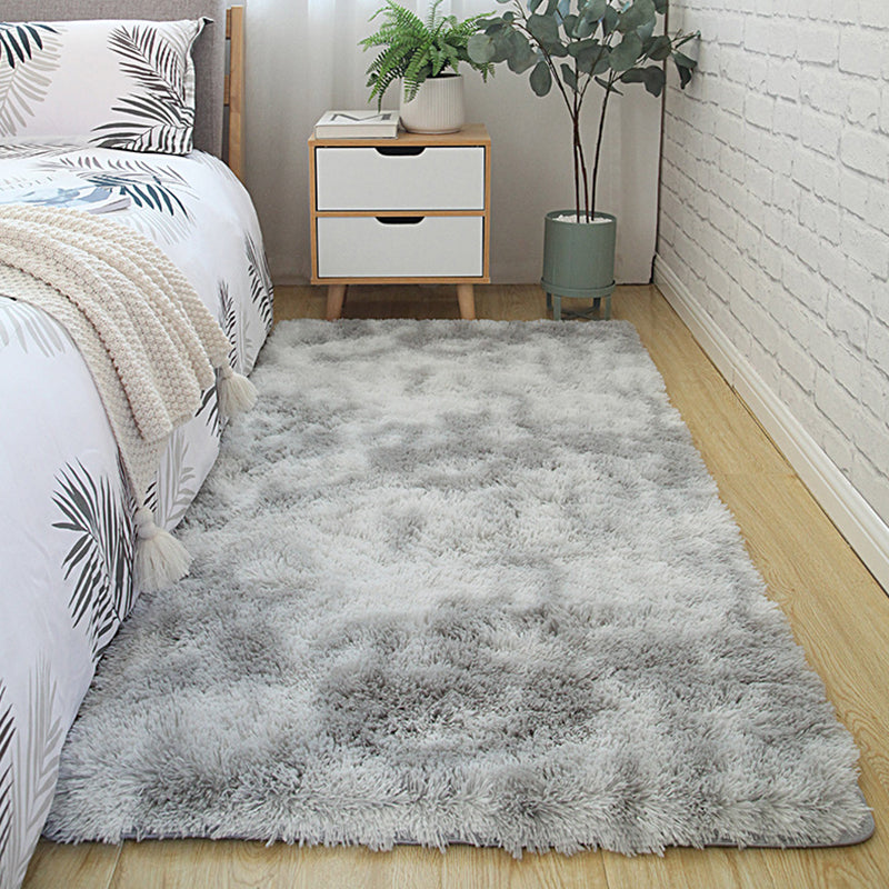 Soft Multi Colored Plain Rug Synthetics Nordic Style Carpet Anti-Slip Pet-Friendly Machine Washable Rug for Bedroom Clearhalo 'Area Rug' 'Casual' 'Rugs' Rug' 2253977