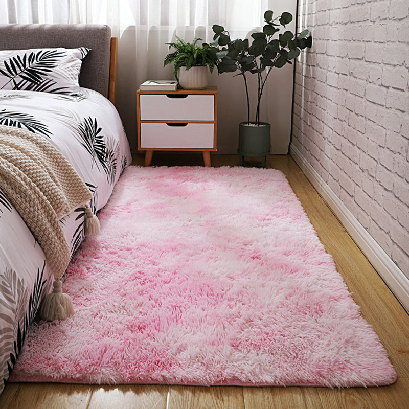 Soft Multi Colored Plain Rug Synthetics Nordic Style Carpet Anti-Slip Pet-Friendly Machine Washable Rug for Bedroom Light Pink Clearhalo 'Area Rug' 'Casual' 'Rugs' Rug' 2253983