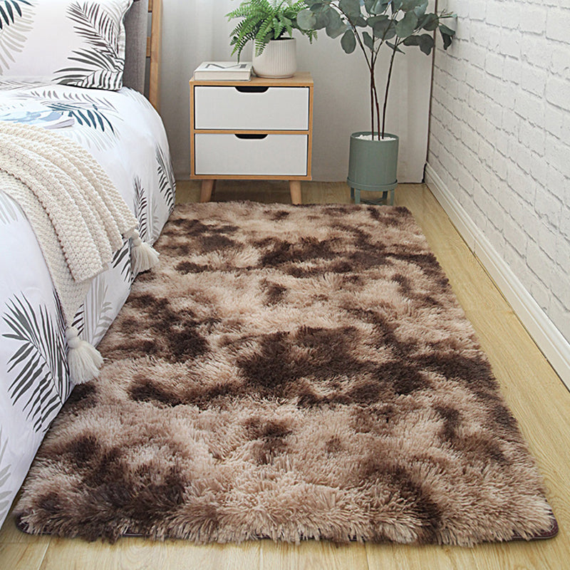Soft Multi Colored Plain Rug Synthetics Nordic Style Carpet Anti-Slip Pet-Friendly Machine Washable Rug for Bedroom Clearhalo 'Area Rug' 'Casual' 'Rugs' Rug' 2253984