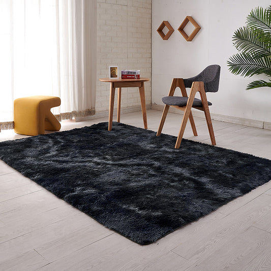 Multi-Color Tie Dye Rug Faux Fur Modern Rug Stain Resistant Anti-Slip Backing Pet-Friendly Rug for Room Dark Gray Clearhalo 'Area Rug' 'Casual' 'Rugs' Rug' 2254012