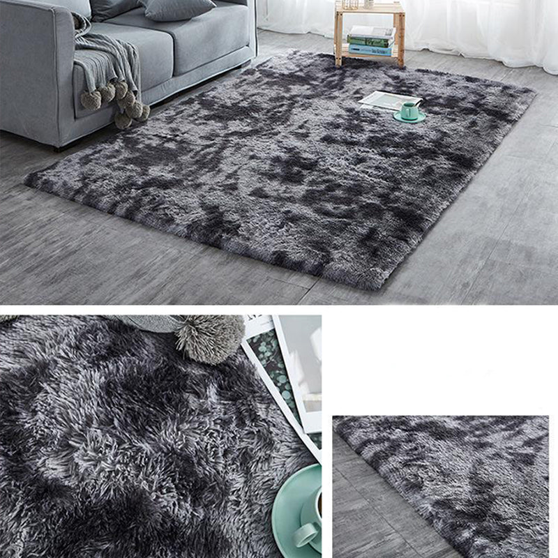 Trendy Contemporary Rug Multi Colored Plain Carpet Anti-Slip Stain Resistant Machine Washable Rug for Home Decor Dark Gray Clearhalo 'Area Rug' 'Casual' 'Rugs' Rug' 2254021