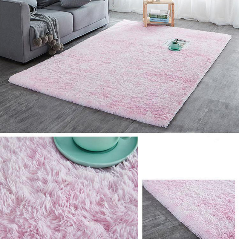 Trendy Contemporary Rug Multi Colored Plain Carpet Anti-Slip Stain Resistant Machine Washable Rug for Home Decor Light Pink Clearhalo 'Area Rug' 'Casual' 'Rugs' Rug' 2254025