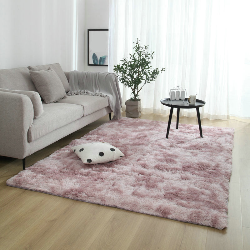 Calming Multicolor Dyeing Rug Polypropylene Casual Rug Anti-Slip Stain Resistant Pet-Friendly Rug for Living Room Purple-Pink Clearhalo 'Area Rug' 'Casual' 'Rugs' Rug' 2254040