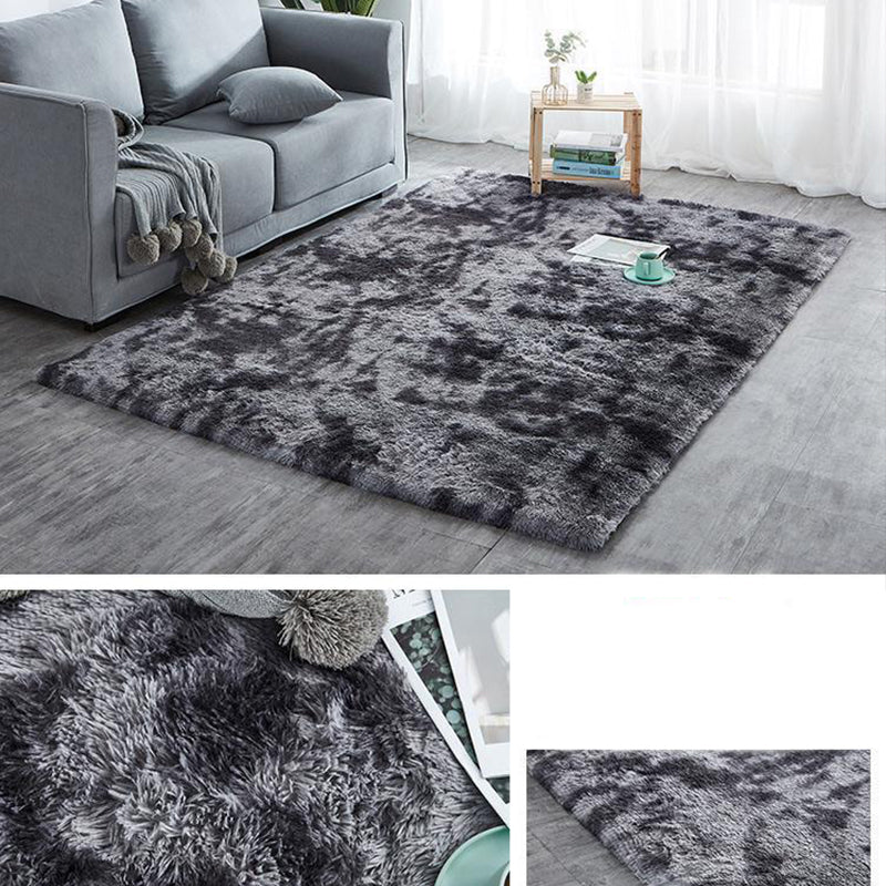 Simple Tie Dye Rug Multi Colored Plush Carpet Non-Slip Backing Pet-Friendly Washable Rug for Home Dark Gray Clearhalo 'Area Rug' 'Casual' 'Rugs' Rug' 2254061