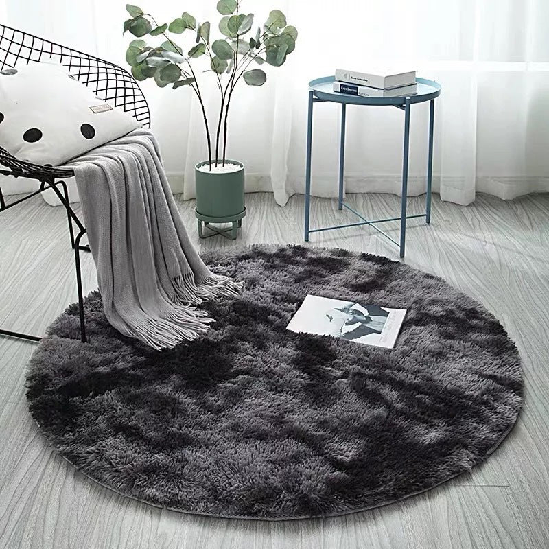 Simplicity Decoration Rug Multi-Colored Tie Dye Carpet Polyester Washable Non-Slip Backing Stain Resistant Rug Dark Gray Clearhalo 'Area Rug' 'Casual' 'Rugs' Rug' 2254093