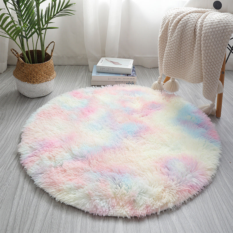 Multicolor Geometric Print Rug Synthetics Relaxing Rug Stain Resistant Non-Slip Backing Washable Rug for Home Yellow-Pink Clearhalo 'Area Rug' 'Casual' 'Rugs' Rug' 2254101