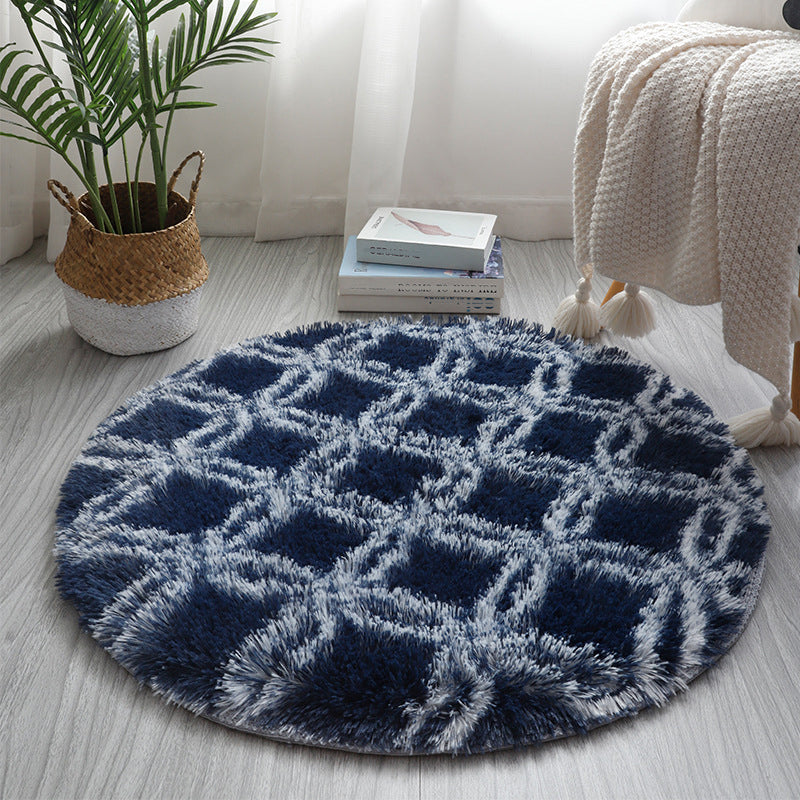 Multicolor Geometric Print Rug Synthetics Relaxing Rug Stain Resistant Non-Slip Backing Washable Rug for Home Dark Blue Clearhalo 'Area Rug' 'Casual' 'Rugs' Rug' 2254110