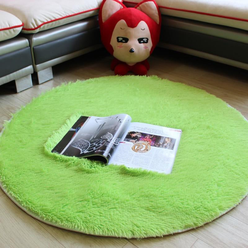 Minimalist Solid Color Rug Multi-Color Faux Wool Carpet Anti-Slip Stain Resistant Washable Rug for Bedroom Fruit Green Clearhalo 'Area Rug' 'Casual' 'Rugs' Rug' 2254129