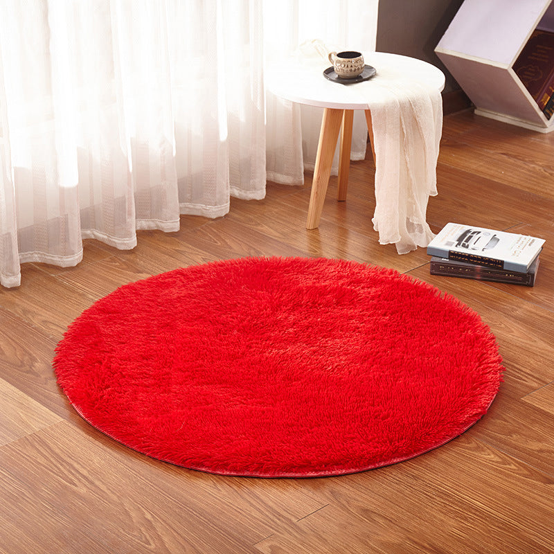 Multi Color Plain Rug Artificial Wool Nordic Area Rug Easy Care Machine Washable Rug for Girls Room Red Clearhalo 'Area Rug' 'Casual' 'Rugs' Rug' 2254138