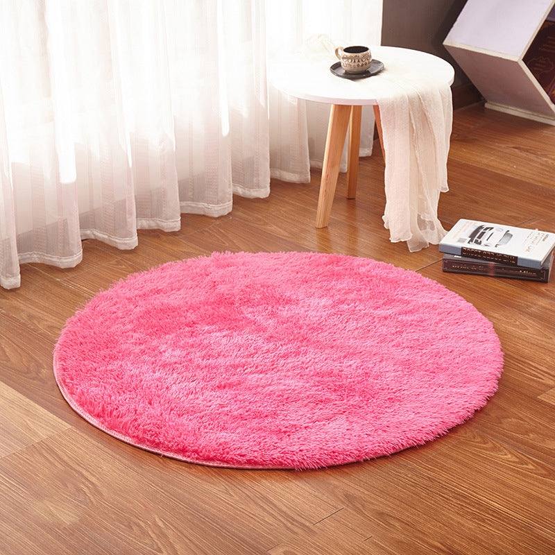 Multi Color Plain Rug Artificial Wool Nordic Area Rug Easy Care Machine Washable Rug for Girls Room Rose Red Clearhalo 'Area Rug' 'Casual' 'Rugs' Rug' 2254139