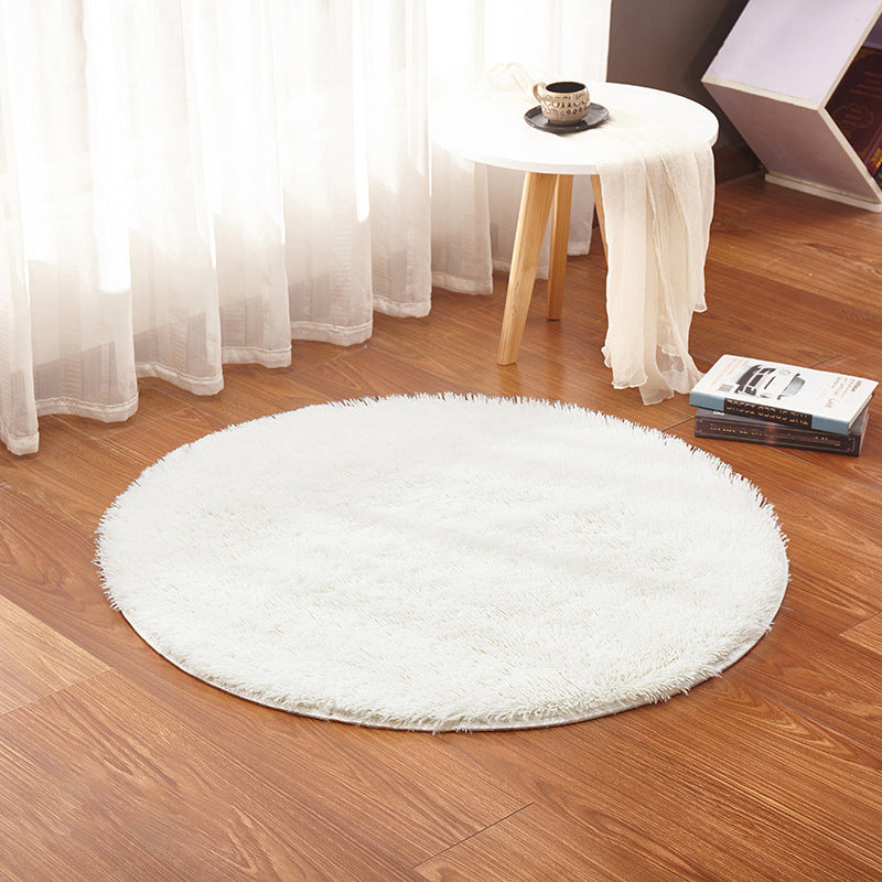 Plush Plain Rug Multi Colored Minimalism Rug Synthetics Machine Wash Pet-Friendly Rug for Bedroom Cream Clearhalo 'Area Rug' 'Casual' 'Rugs' Rug' 2254171