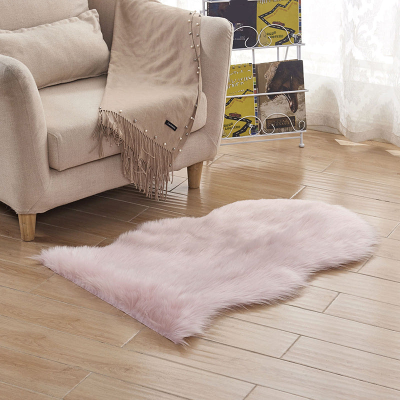Fluffy Plain Rug Multi-Color Simplicity Rug Artificial Wool Pet-Friendly Easy Care Rug for Decor Pink Clearhalo 'Area Rug' 'Casual' 'Rugs' Rug' 2254201