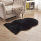 Fluffy Plain Rug Multi-Color Simplicity Rug Artificial Wool Pet-Friendly Easy Care Rug for Decor Black Clearhalo 'Area Rug' 'Casual' 'Rugs' Rug' 2254206