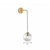 Glass Spherical Wall Sconce Light Simple Single Bulb Wall Hanging Lighting for Living Room Gold 6" Clear Clearhalo 'Cast Iron' 'Glass' 'Industrial' 'Modern wall lights' 'Modern' 'Tiffany' 'Traditional wall lights' 'Wall Lamps & Sconces' 'Wall Lights' Lighting' 2254340