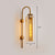 Elongated Dome Wall Sconce Light Post-Modern Glass 1-Light Corridor Wall Lamp with Gooseneck Arm Amber Clearhalo 'Cast Iron' 'Glass' 'Industrial' 'Modern wall lights' 'Modern' 'Tiffany' 'Traditional wall lights' 'Wall Lamps & Sconces' 'Wall Lights' Lighting' 2254441