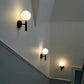 Ball Wall Sconce Light Fixture Simplicity Glass 1-Light Stairs Wall Mount Lighting Clearhalo 'Cast Iron' 'Glass' 'Industrial' 'Modern wall lights' 'Modern' 'Tiffany' 'Traditional wall lights' 'Wall Lamps & Sconces' 'Wall Lights' Lighting' 2254533