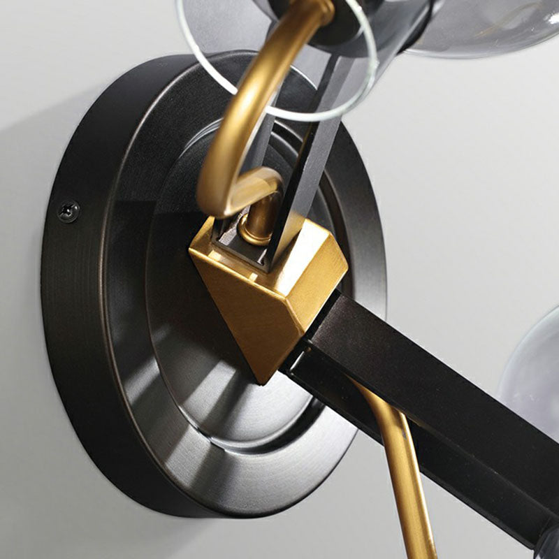 Conical Porch Wall Mount Lighting Glass 1-Light Post-Modern Wall Mount Light Fixture Clearhalo 'Cast Iron' 'Glass' 'Industrial' 'Modern wall lights' 'Modern' 'Tiffany' 'Traditional wall lights' 'Wall Lamps & Sconces' 'Wall Lights' Lighting' 2254568