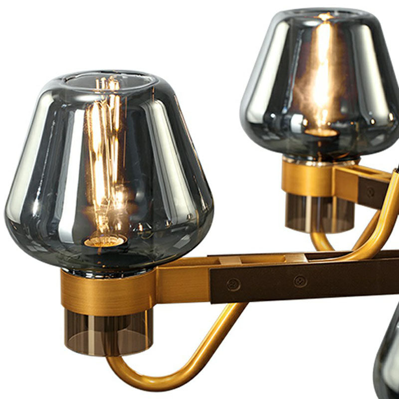 Conical Porch Wall Mount Lighting Glass 1-Light Post-Modern Wall Mount Light Fixture Clearhalo 'Cast Iron' 'Glass' 'Industrial' 'Modern wall lights' 'Modern' 'Tiffany' 'Traditional wall lights' 'Wall Lamps & Sconces' 'Wall Lights' Lighting' 2254570