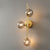 Designer Ball Wall Light Sconce Glass 3-Head Bedroom Wall Mounted Lighting in Brass Smoke Gray Clearhalo 'Cast Iron' 'Glass' 'Industrial' 'Modern wall lights' 'Modern' 'Tiffany' 'Traditional wall lights' 'Wall Lamps & Sconces' 'Wall Lights' Lighting' 2254630