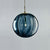 Glass Pumpkin Ball Shaped Pendant Modern 1-Light Hanging Light Fixture for Dining Room Blue Clearhalo 'Ceiling Lights' 'Modern Pendants' 'Modern' 'Pendant Lights' 'Pendants' Lighting' 2254773