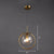 Postmodernist Ball Shade Down Lighting Pendant Glass 1-Light Kitchen Hanging Light with Decorative Ring Clear Clearhalo 'Ceiling Lights' 'Modern Pendants' 'Modern' 'Pendant Lights' 'Pendants' Lighting' 2254891
