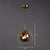 Postmodernist Ball Shade Down Lighting Pendant Glass 1-Light Kitchen Hanging Light with Decorative Ring Amber Clearhalo 'Ceiling Lights' 'Modern Pendants' 'Modern' 'Pendant Lights' 'Pendants' Lighting' 2254892