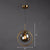 Postmodernist Ball Shade Down Lighting Pendant Glass 1-Light Kitchen Hanging Light with Decorative Ring Smoke Gray Clearhalo 'Ceiling Lights' 'Modern Pendants' 'Modern' 'Pendant Lights' 'Pendants' Lighting' 2254893