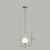 Ball Ceiling Suspension Lamp Simple Style White Glass Single Pendant Light with Metal Ring Gold 12" Clearhalo 'Ceiling Lights' 'Modern Pendants' 'Modern' 'Pendant Lights' 'Pendants' Lighting' 2254898