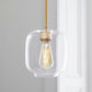 Clear Glass Mug Shaped Hanging Light Simplicity 1 Bulb Gold Finish Suspension Pendant Light Clearhalo 'Ceiling Lights' 'Modern Pendants' 'Modern' 'Pendant Lights' 'Pendants' Lighting' 2255028