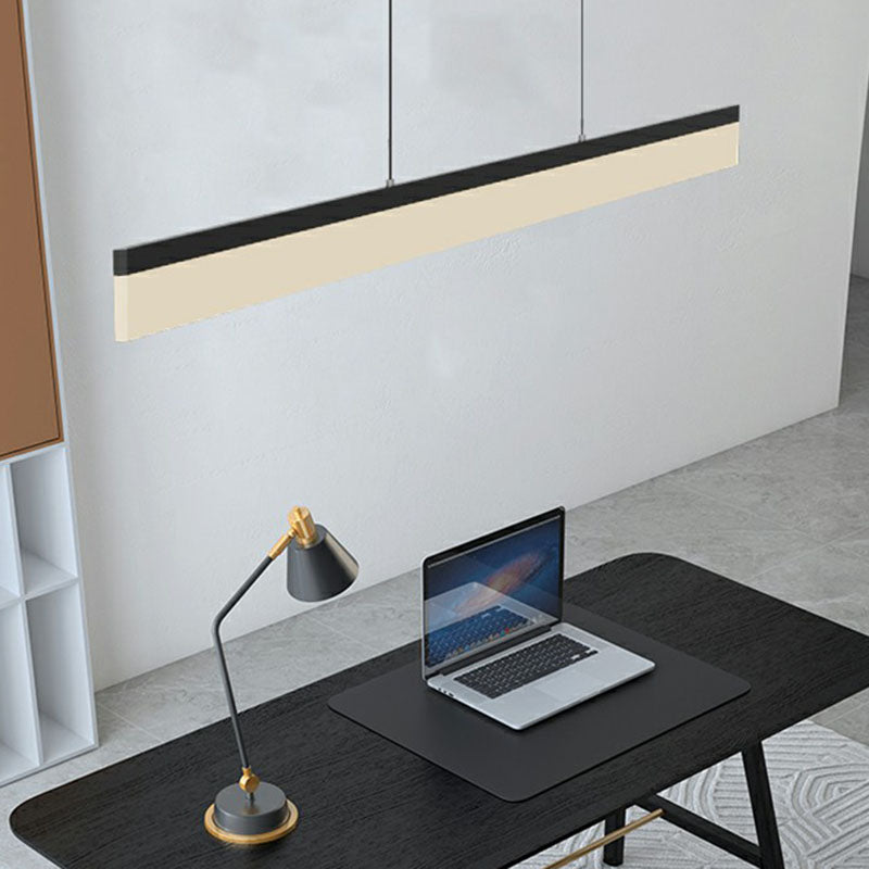 Acrylic Rectangular Linear Chandelier Pendant Light Contemporary LED Hanging Light in White Light Clearhalo 'Ceiling Lights' 'Chandeliers' 'Modern Chandeliers' 'Modern' Lighting' 2255195