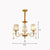 Prismatic Crystal Cone Hanging Lamp Contemporary Ceiling Chandelier Light with Droplet Decorations 3 Gold Clearhalo 'Ceiling Lights' 'Chandeliers' 'Modern Chandeliers' 'Modern' Lighting' 2255247