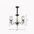 Prismatic Crystal Cone Hanging Lamp Contemporary Ceiling Chandelier Light with Droplet Decorations 3 Black Clearhalo 'Ceiling Lights' 'Chandeliers' 'Modern Chandeliers' 'Modern' Lighting' 2255249