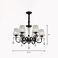 Prismatic Crystal Cone Hanging Lamp Contemporary Ceiling Chandelier Light with Droplet Decorations 6 Black Clearhalo 'Ceiling Lights' 'Chandeliers' 'Modern Chandeliers' 'Modern' Lighting' 2255265