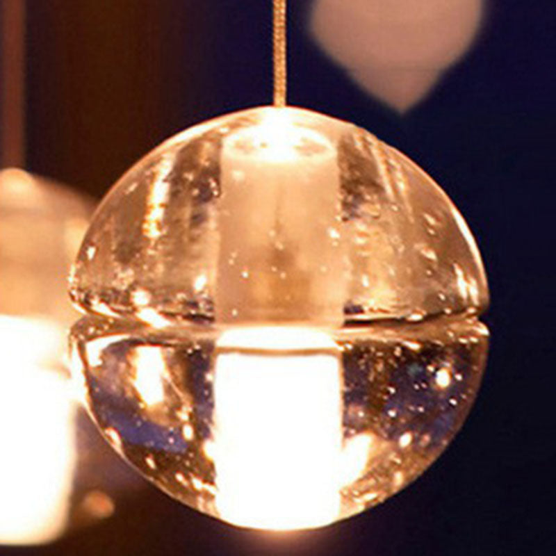 Meteor Shower Multi Light Pendant Chandelier Modern Seedy Glass Clear Suspension Light Fixture Clearhalo 'Ceiling Lights' 'Modern Pendants' 'Modern' 'Pendant Lights' 'Pendants' Lighting' 2255368
