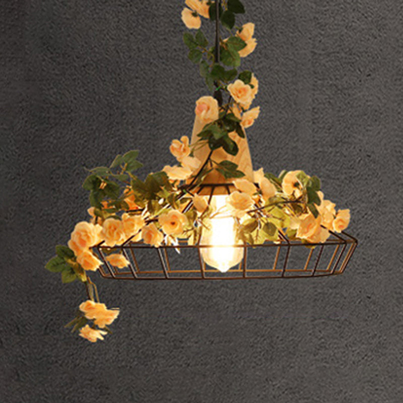 ヴィンテージ ハンギング ランプ ヴィンテージ ケージ ハンギング ランプ 1 ライト アイアン 照明