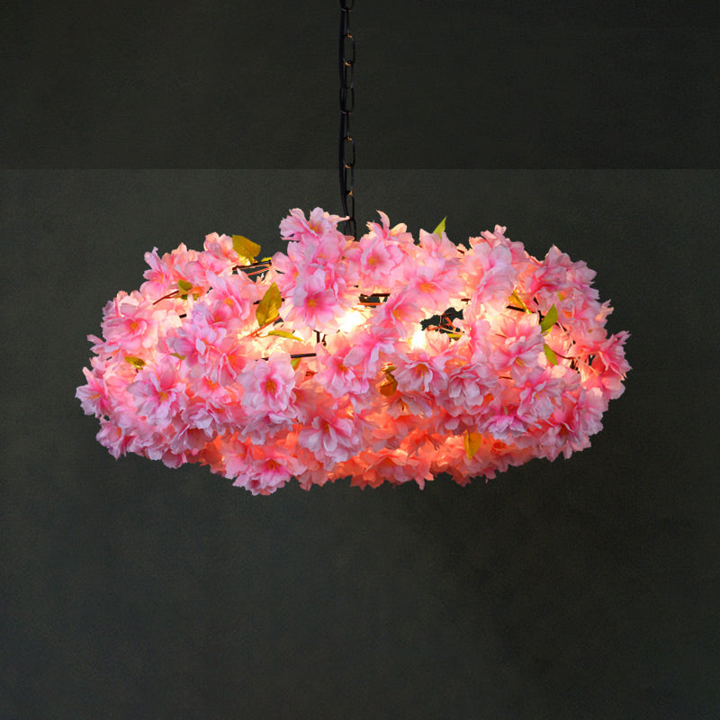 Antique Shaded Pendant Light 1-Light Metallic Hanging Light Fixture with Artificial Plant for Restaurant Clearhalo 'Art Deco Pendants' 'Cast Iron' 'Ceiling Lights' 'Ceramic' 'Crystal' 'Industrial Pendants' 'Industrial' 'Metal' 'Middle Century Pendants' 'Pendant Lights' 'Pendants' 'Tiffany' Lighting' 2255543