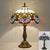 Tiffany Bowl Nightstand Lamp Single-Bulb Stained Glass Table Light Ideas for Restaurant Purple Clearhalo 'Lamps' 'Table Lamps' Lighting' 2255564