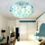 Tiffany Style Mosaic Shade Flush Ceiling Light Shell Flush Mount Lighting Fixture for Bedroom Blue Clearhalo 'Ceiling Lights' 'Close To Ceiling Lights' 'Close to ceiling' 'Flush mount' Lighting' 2255592