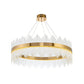 Circle Crystal Rod LED Ceiling Lighting Modern Gold Chandelier Light Fixture for Living Room Clearhalo 'Ceiling Lights' 'Chandeliers' 'Modern Chandeliers' 'Modern' Lighting' 2255707