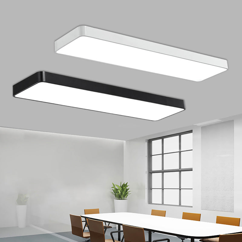 Rectangular Led Office Ceiling Rectangular LED Ceiling Mounted Fixture Nordic Acrylic Office Flush ...