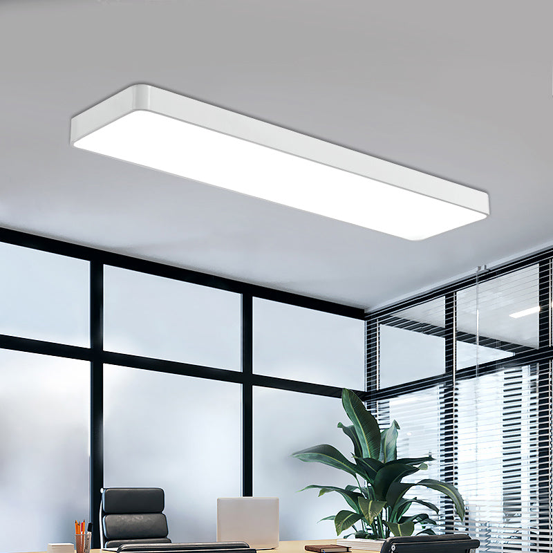 Rectangular Led Office Ceiling Rectangular LED Ceiling Mounted Fixture Nordic Acrylic Office Flush ...