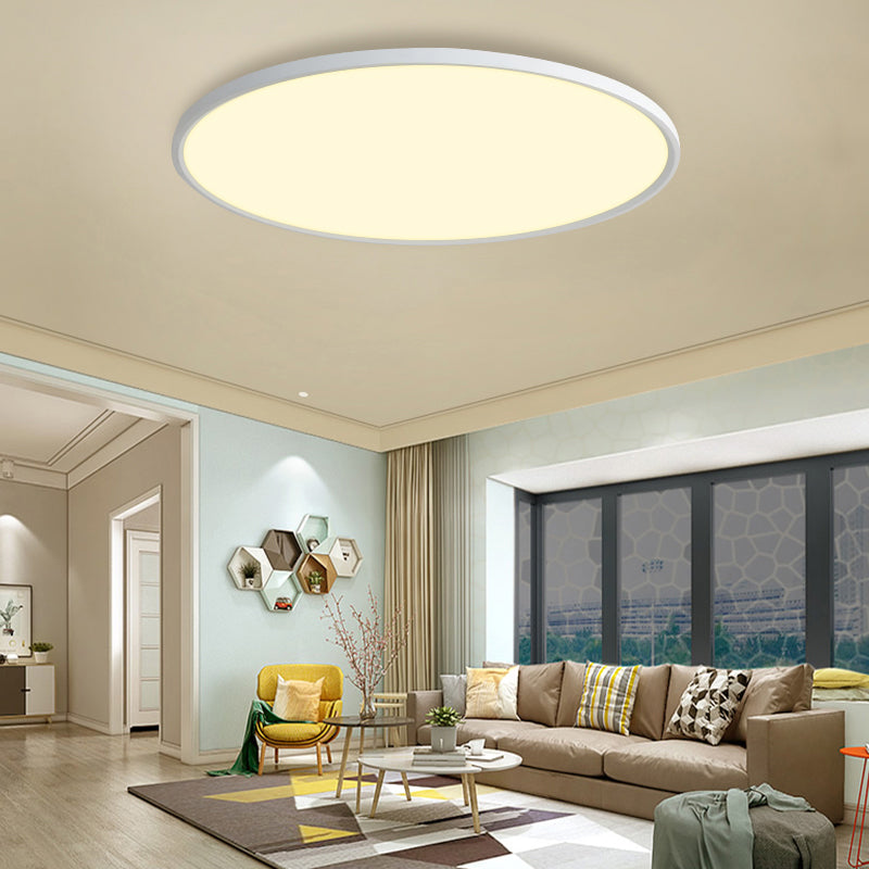 Disk Led Flush Mount Ceiling Light Nordic Acrylic Living Room Flush Mount Fixture Clearhalo 'Ceiling Lights' 'Close To Ceiling Lights' 'Close to ceiling' 'Flush mount' Lighting' 2255847