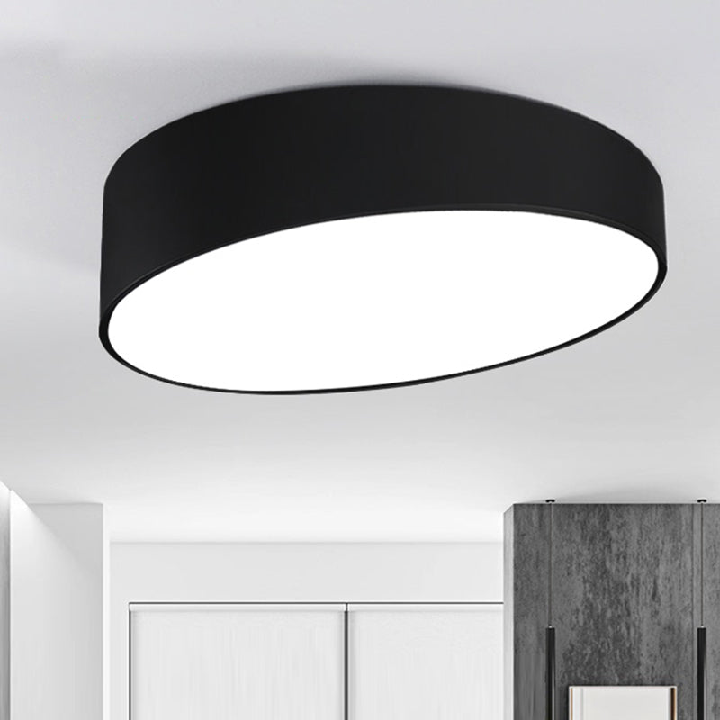 Oblique LED Flush Ceiling Light Nordic Metal Bedroom Flush Light Fixture with Round Acrylic Shade Clearhalo 'Ceiling Lights' 'Close To Ceiling Lights' 'Close to ceiling' 'Flush mount' Lighting' 2255865