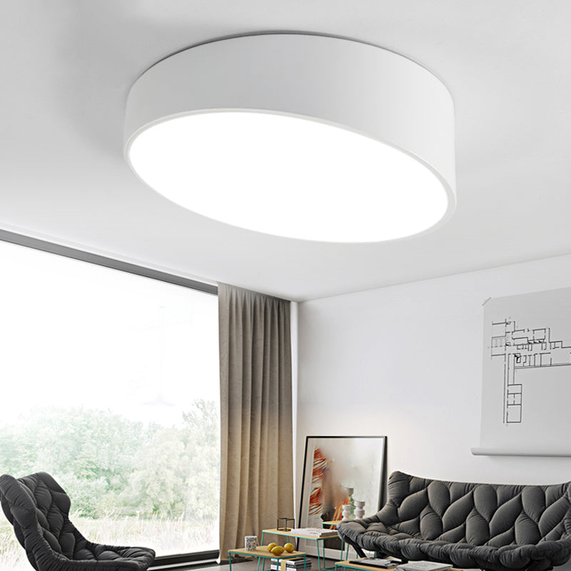 Oblique LED Flush Ceiling Light Nordic Metal Bedroom Flush Light Fixture with Round Acrylic Shade White Clearhalo 'Ceiling Lights' 'Close To Ceiling Lights' 'Close to ceiling' 'Flush mount' Lighting' 2255867