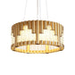 Tubular Metallic Pendant Lighting Traditional LED Gold Living Room Hanging Chandelier Clearhalo 'Ceiling Lights' 'Chandeliers' 'Modern Chandeliers' 'Modern' Lighting' 225588