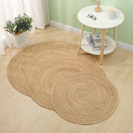 Rustic Solid Color Rug Multi-Colored Flax Area Carpet Pet Friendly Handmade Easy Care Rug for Room Clearhalo 'Area Rug' 'Rug' 2256494